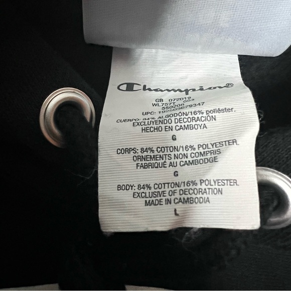 Champion Women's Size Large Reverse Weave Houndstooth Logo Pullover Hoodie - Picture 4 of 13